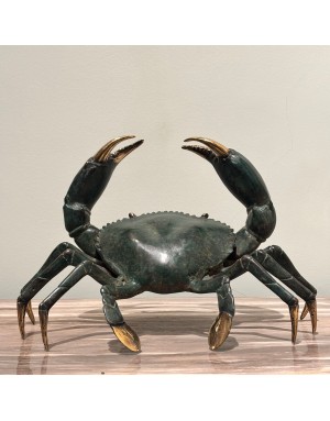 Crabe en laiton patiné