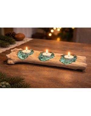 Bougeoir en bois flotté