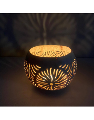 Photophore en noix de coco